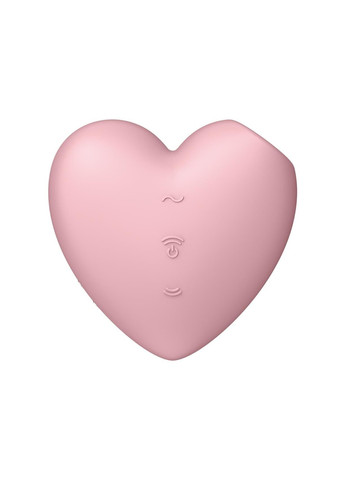 Вакуумный стимулятор-сердечко с вибрацией Cutie Heart Light Red Satisfyer (272615639)
