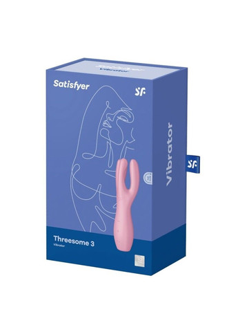Кліторальний вібратор Threesome 3 Pink з трьома пальчиками Satisfyer (272615620)