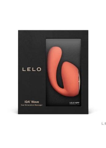 Смарт-вібратор Ida Wave Coral Red, вагінально-кліторальний, технологія WaveMotion, 2 мотори Lelo (272615490)