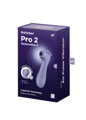 Вакуумный клиторальный стимулятор Pro 2 Generation 3 with Liquid Air Lilac Satisfyer (272615673)