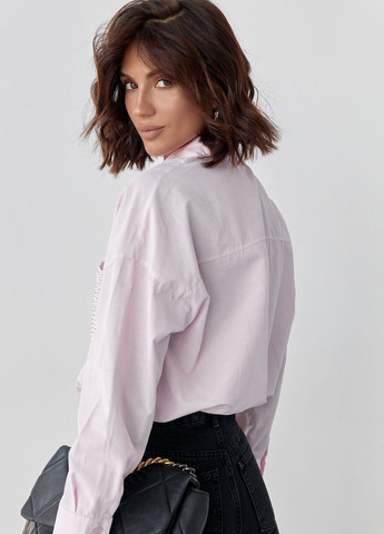 Жіноча сорочка з термостразами на кишенях Lurex (271126090)