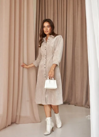 Бежева вечірня плаття дзвін FashionYouWant однотонна