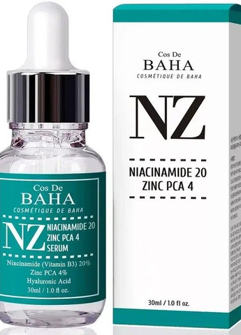 Сироватка з ніацинамідом та цинком Niacinamide 20% + Zinc 4% Serum Cos De Baha (272798643)