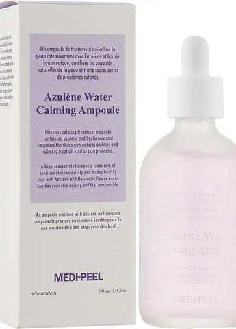 Сироватка заспокійлива з азуленом Medi-Peel Azulene Water Calming Ampoule 100 ml Medi Peel (272798608)