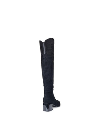 Черные осенние сапоги ботфорты женские черные замшевые,, 70059-d14-h001 че,39 Brocoli