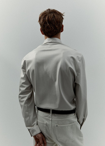 Светло-серая кэжуал рубашка H&M