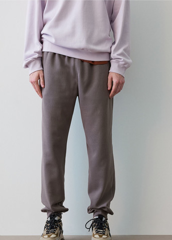 Серо-бежевые спортивные демисезонные брюки H&M