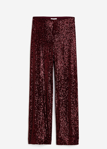 Бордовые праздничный демисезонные брюки H&M