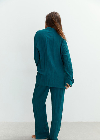 Темно-зеленые домашние демисезонные брюки H&M