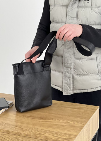 Чоловіча сумка через плече, чорна барсетка месенджер Vidro ToBeYou Vidro Mess (273423712)