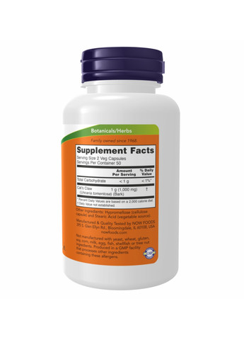 Кошачий коготь Cat's Claw 500mg - 100 vcaps Now Foods (272820805)