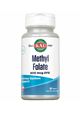Фолієва кислота Methyl Folate 400mcg - 90 tabs KAL (272820828)