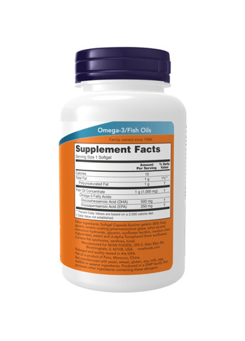 Добавка DHA 500mg - 180 sgels Now Foods (272820750)