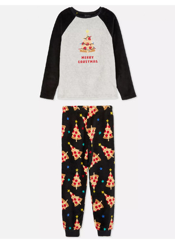 Комбінована зимня плюшева піжама (світшот, штани) свитшот + брюки Primark