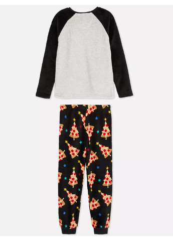Комбінована зимня плюшева піжама (світшот, штани) свитшот + брюки Primark