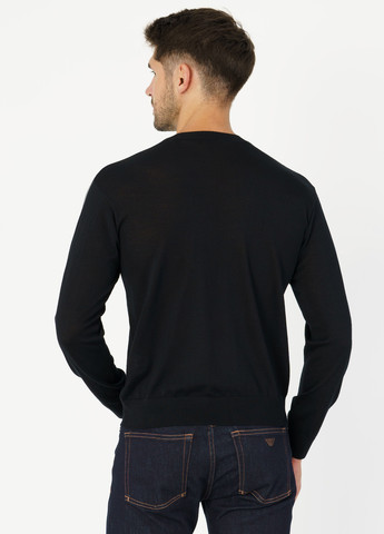 Черный зимний пуловер Emporio Armani