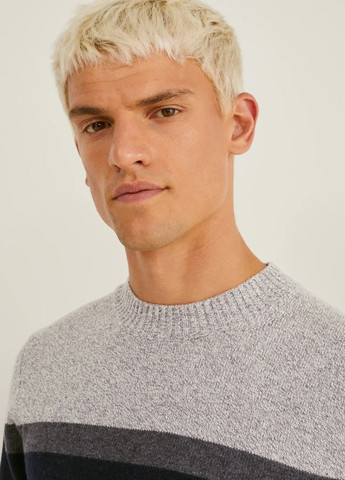 Комбинированный демисезонный свитер в составе с шерстью C&A