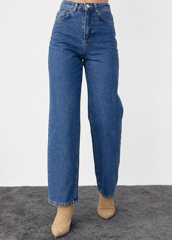 Женские джинсы палаццо с высокой посадкой Lurex - (267332248)