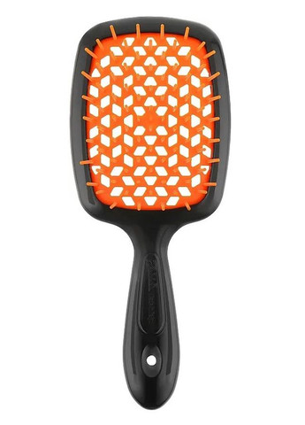Расческа для волос Superbrush черная с оранжевым Janeke (273041840)