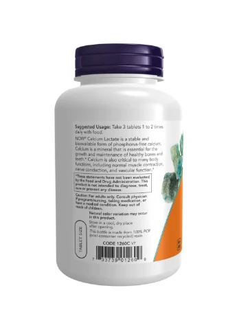 Кальцій лактат Calcium Lactate - 250 tabs Now Foods (273182894)