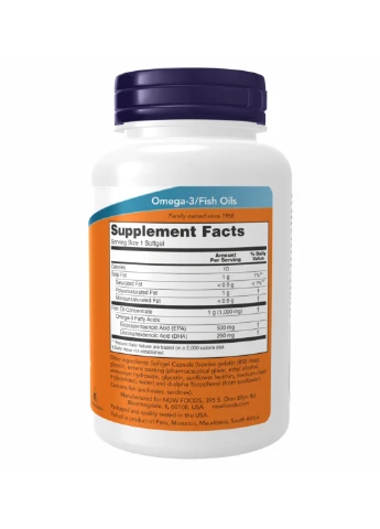 Риб'ячий жир Ultra Omega-3 Fish Oil - 180 Softgels Now Foods (273182956)