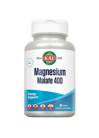 Молот магния Magnesium Malate 400mg - 90 tabs KAL (273183040)