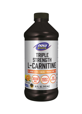 L-карнітин для схуднення Carnitine Liquid 3000mg - 16 oz Now Foods (273182874)