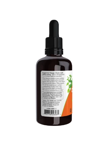 Листья масла, глицериновый экстракт Olive Leaf Glycerite 18% Liquid - 59ml (2oz) Now Foods (273182958)