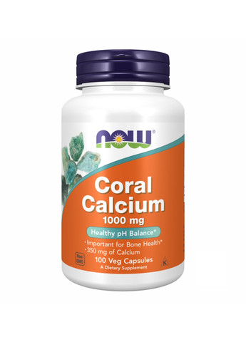 Коралловый кальций Coral Calcium 1000mg - 100 vcaps Now Foods (273182922)