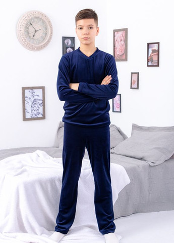 Синяя зимняя піжама кофта + брюки Носи своє