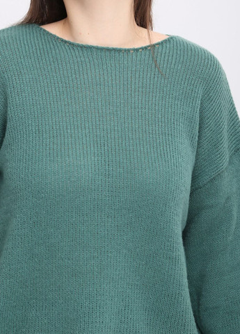 Зелений демісезонний светр жіночий зелений в'язаний тонкий вільний джемпер JEANSclub Вільна