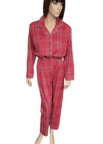 Красная всесезон пижама женская в клетку джанейми bonntee s-m 42 красный No Brand