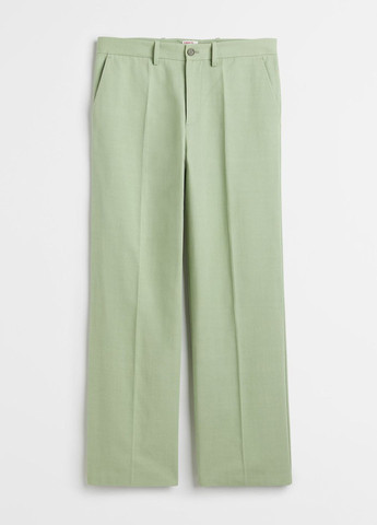 Светло-зеленые повседневный летние брюки H&M