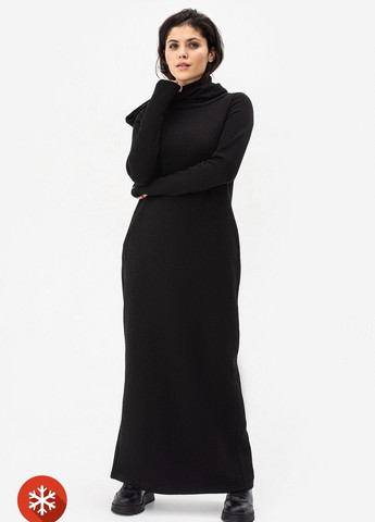 Черное повседневный платье salli-f1 Garne однотонное