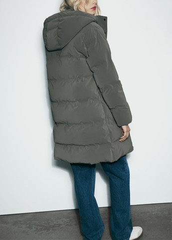 Оливковая (хаки) зимняя куртка Zara