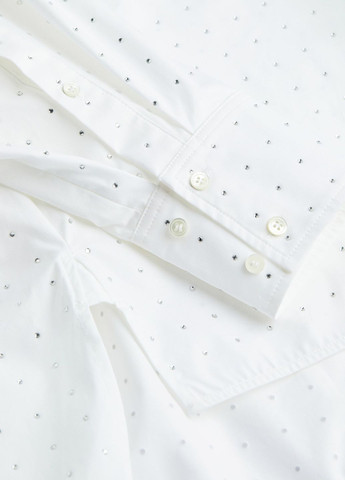 Белая повседневный рубашка однотонная H&M Studio