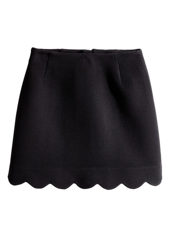Черная повседневный однотонная юбка H&M