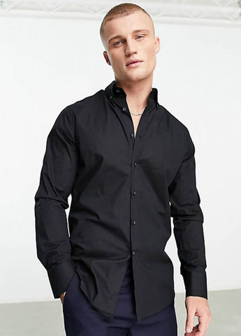 Черная кэжуал рубашка Shelby & Sons
