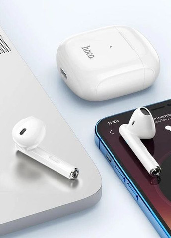 Бездротові Bluetooth навушники EW19 TWS Білі Hoco (274236369)