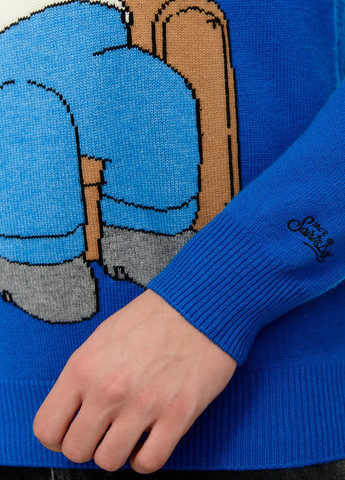 Синий демисезонный свитер MC2 Saint Barth