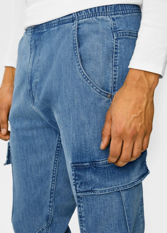 Голубые кэжуал демисезонные брюки C&A