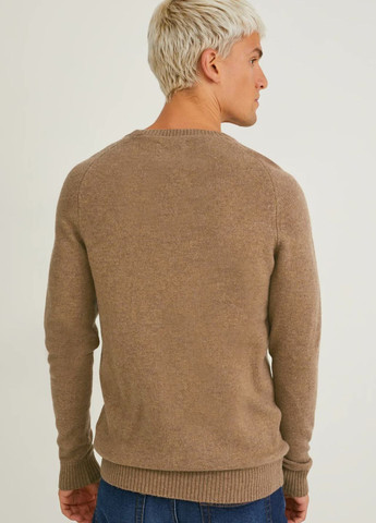 Бежевый демисезонный свитер из шерсти C&A