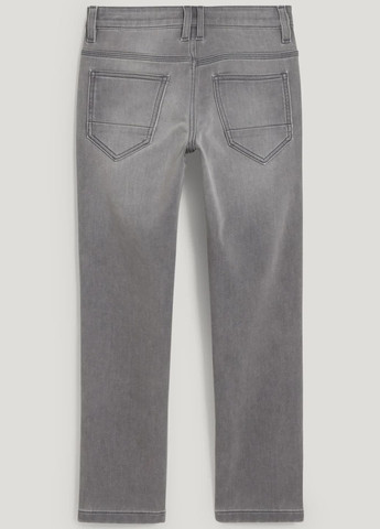 Серые демисезонные джинсы на флисе slim C&A