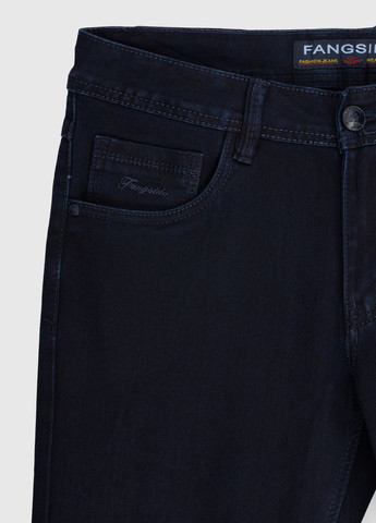 Синие демисезонные джинсы regular fit No Brand
