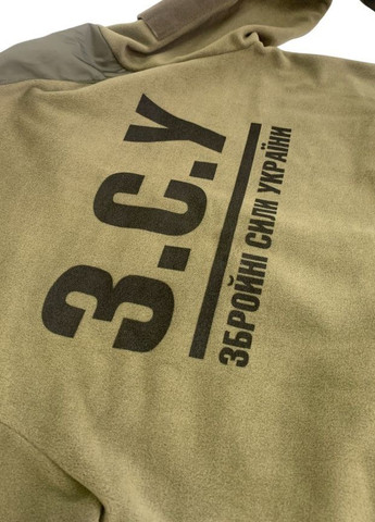 Кофта Tactic4Profi флис хаки на молнии с планкой с принтом ЗСУ р. 2XL (52) 4PROFI (274401704)