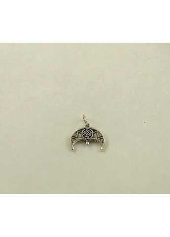 Кулон Лунниця з Оберегом Одолень Трава, Квітка Папороті Maxi Silver (274529445)