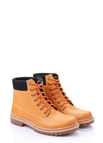 Оранжевые мужские ботинки со шнурками