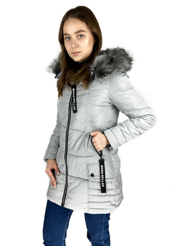 Светло-серая зимняя куртка M.S.TaiL