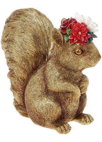 Декоративна статуетка "Білка з Квітами" 17,5х9,5х17,5 см Bona (275070581)