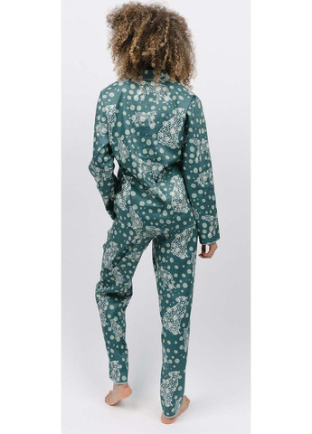 Зеленая всесезон пижама кофта + брюки Cyberjammies Hannah 9755-9756
